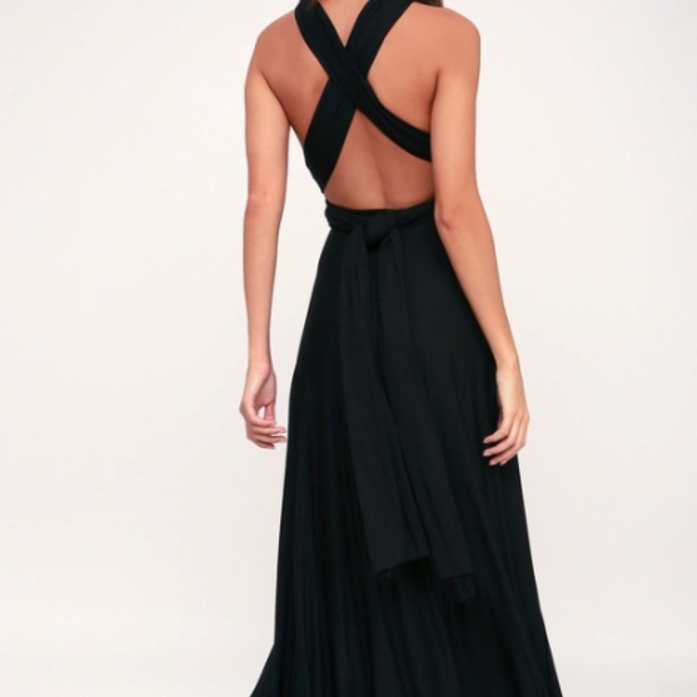 Lulu's Tricks of The Trade Black Maxi Dress